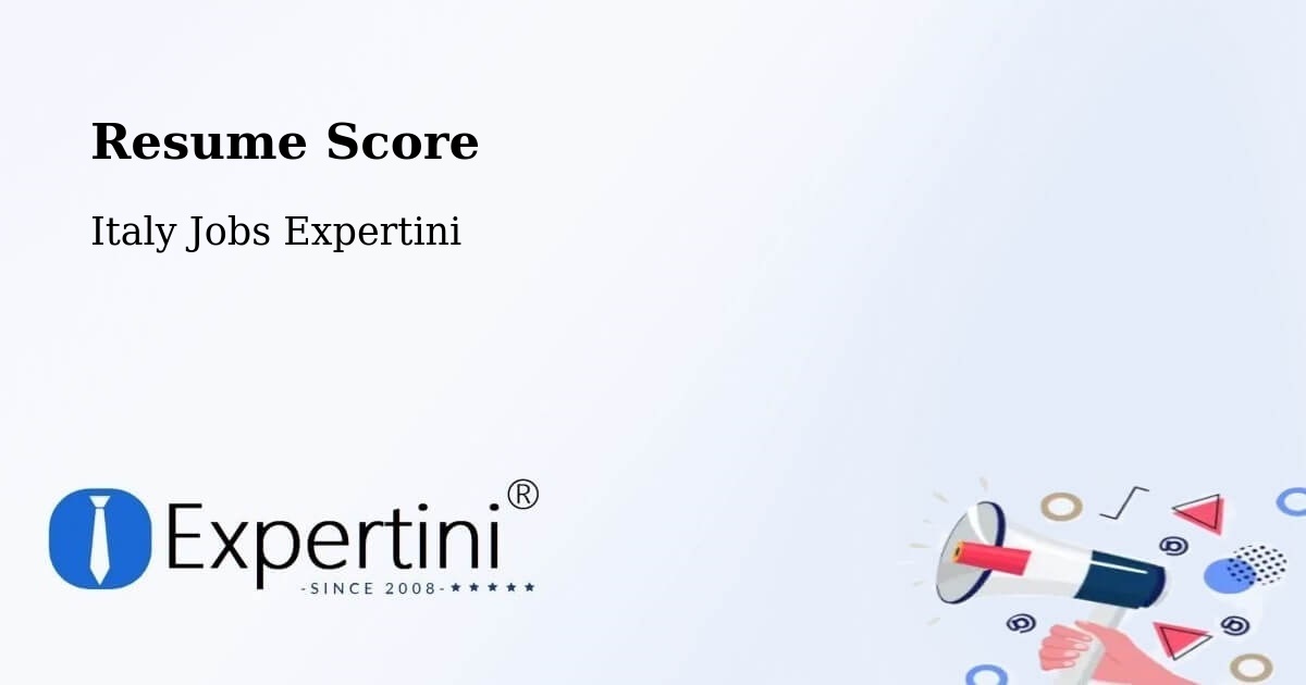 Resume Score & Job Description Match Tool – Cave - Italy Jobs Expertini